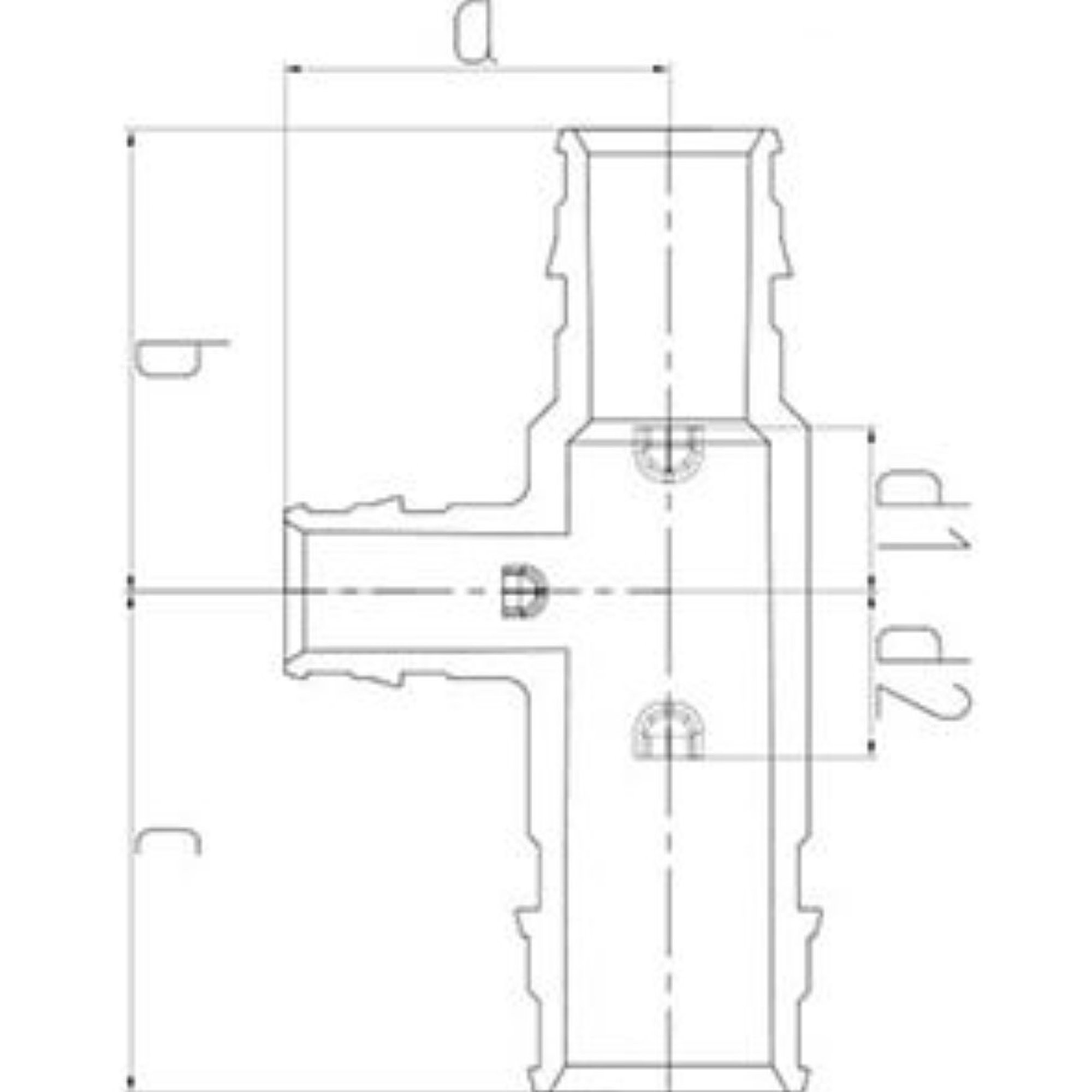 Тройник аксиальный переходной ONE PLUS PPSU 20х16х20 мм НС-1691845