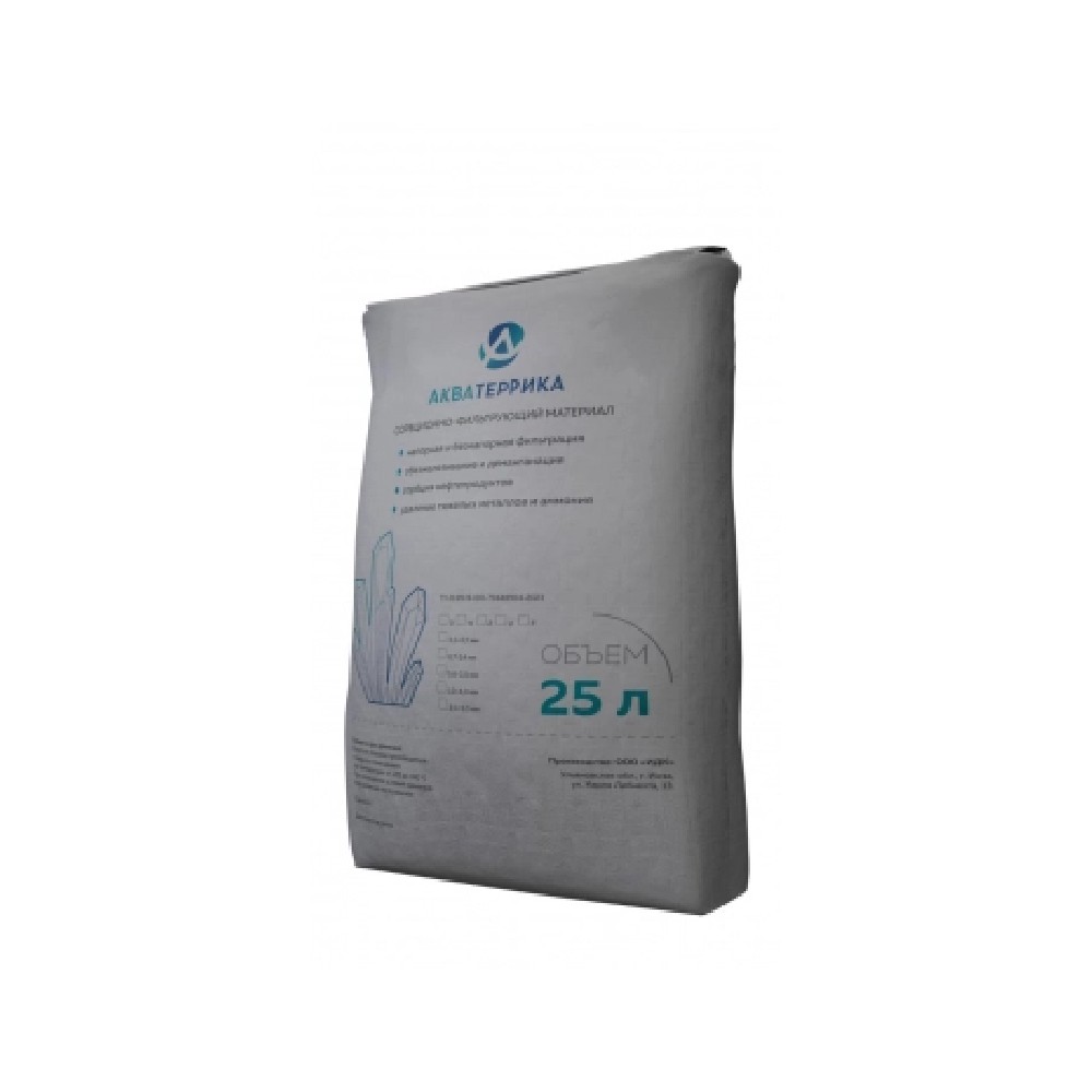 Сорбент минеральный Акватеррика D фракция 0.8-2.0 мм 25 л 1744303