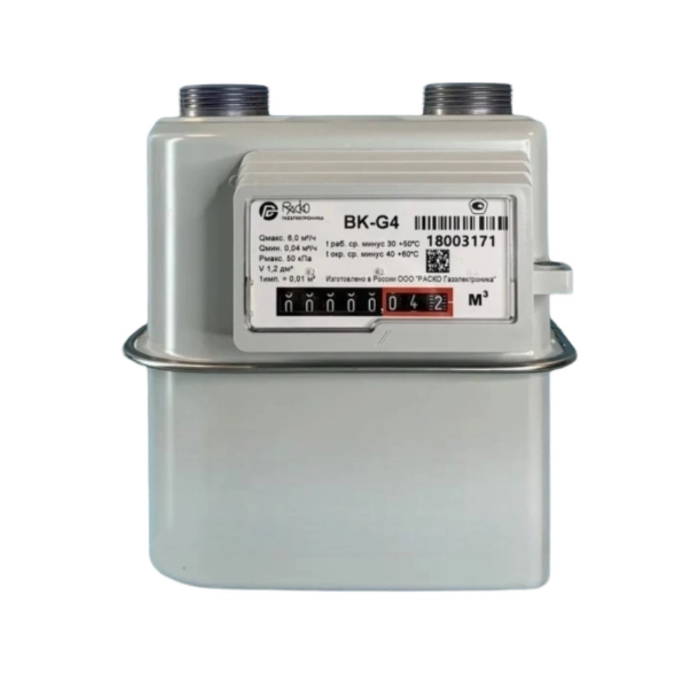 Счетчик газа мембранный Elster ВК-G4 G1 1/4 110 мм левый ВК-G4