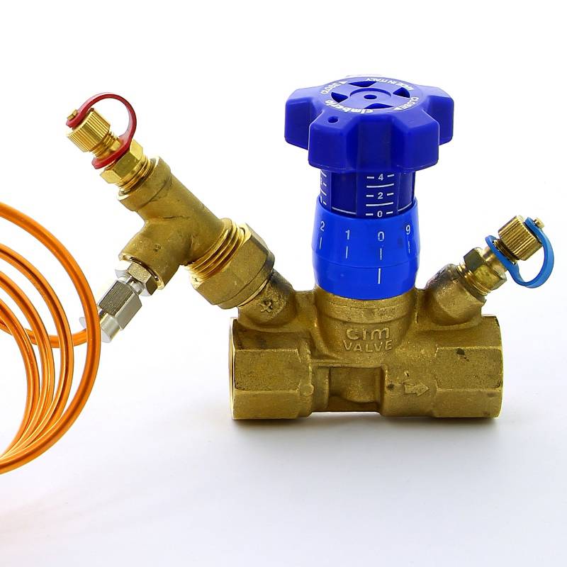 Комплект регулятора перепада давления CIM 767 и балансировочного клапана Cimberio 3/4 CIM 767L787ODP 34