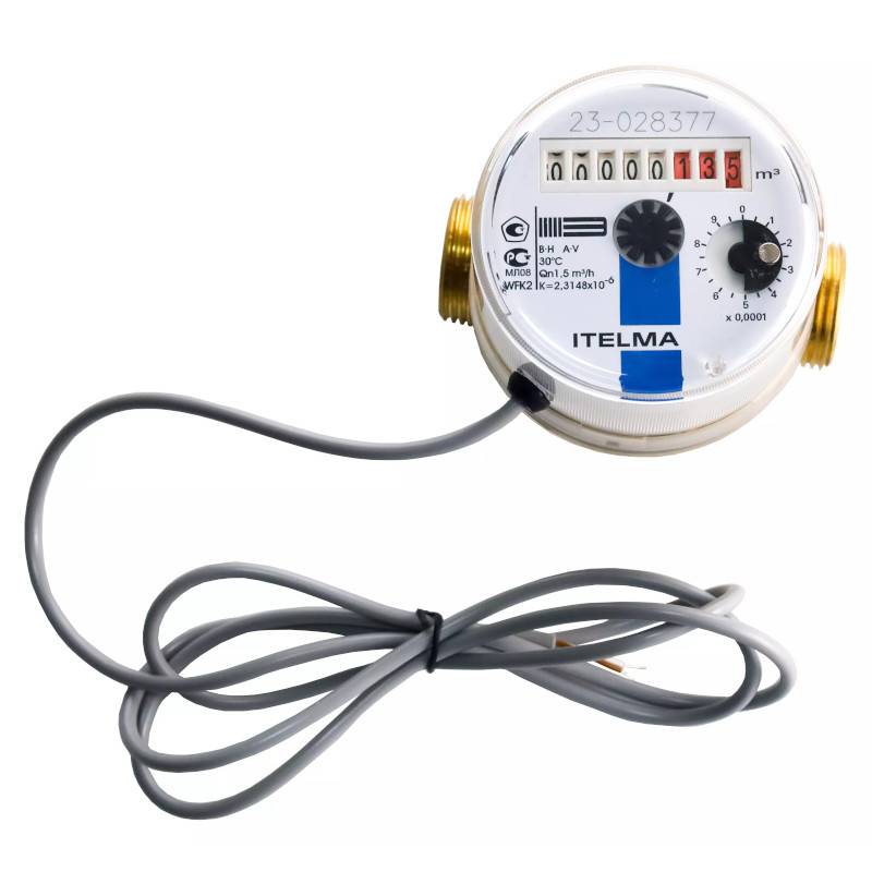 Счетчик холодной воды Итэлма WFK23 3/4 L=80 мм с импульсным выходом WFK23.D080