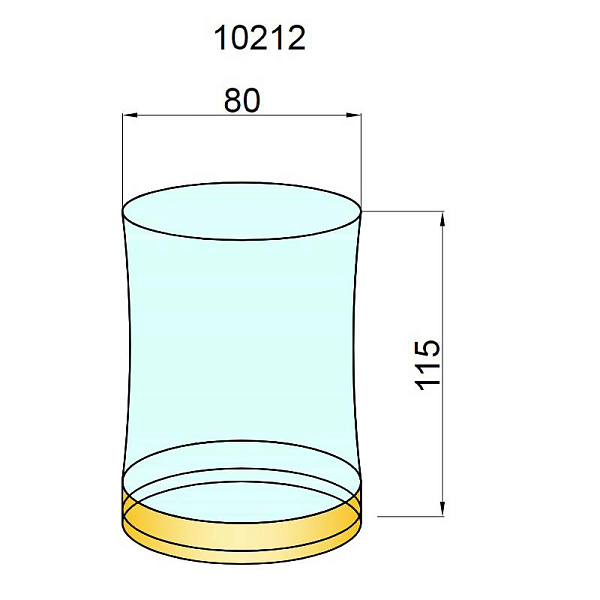 Стакан для зубных щеток настольный Boheme Hermitage золото 10212