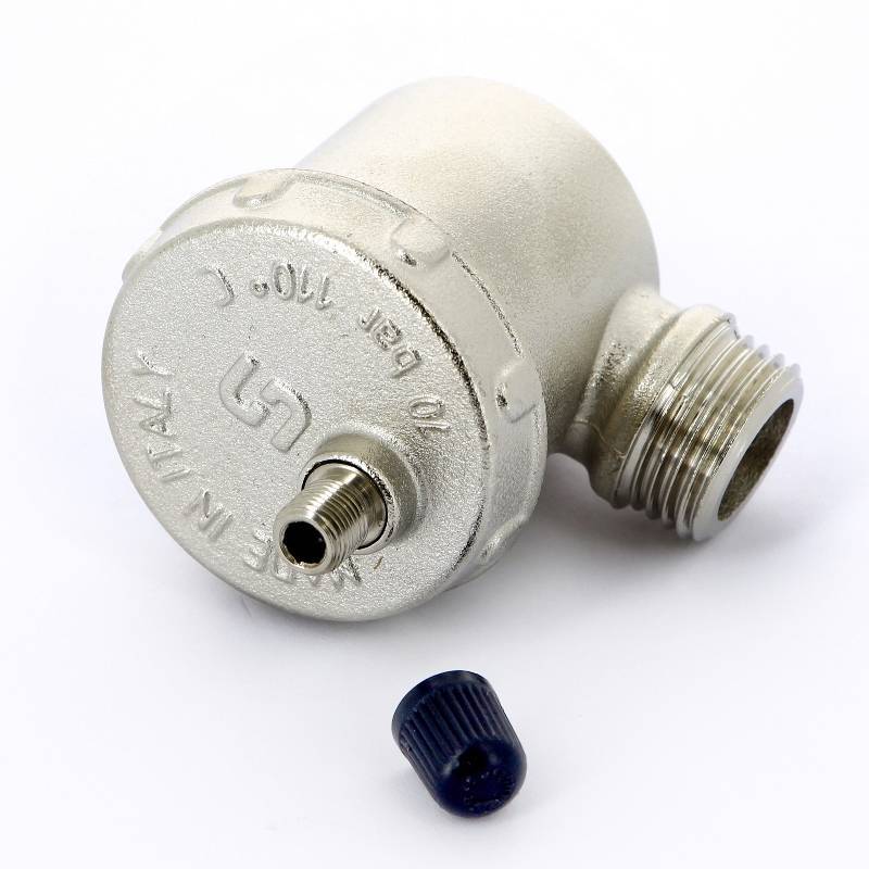 Воздухоотводчик автоматический Uni-Fitt 1/2 боковое подключение верхний выпуск никелированный 232N2000