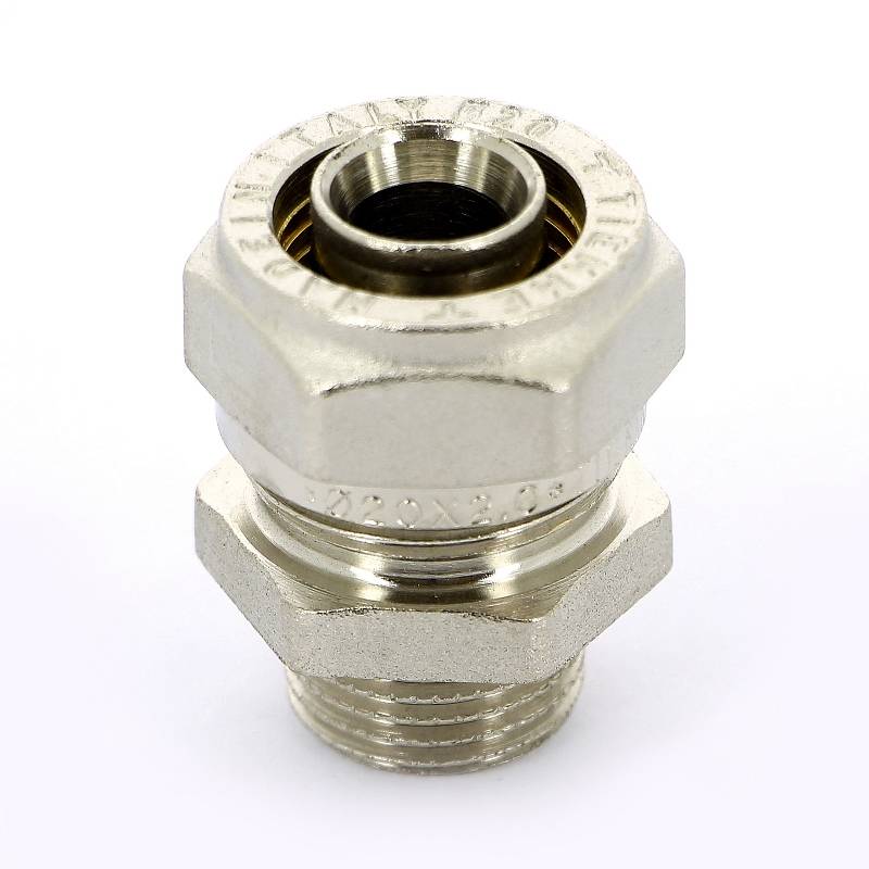 Муфта обжимная Tiemme никелированная 20х3/4 НР 1600005