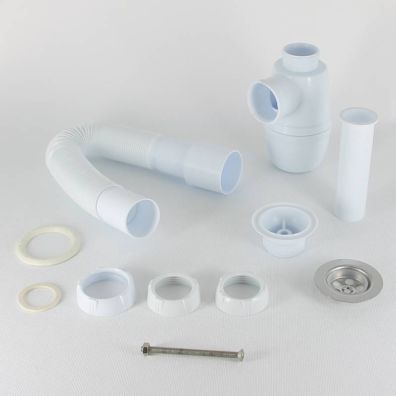 Сифон для раковины Wirquin Минор 1 1/4 x 40 мм с гофротрубой 800 мм 30718050