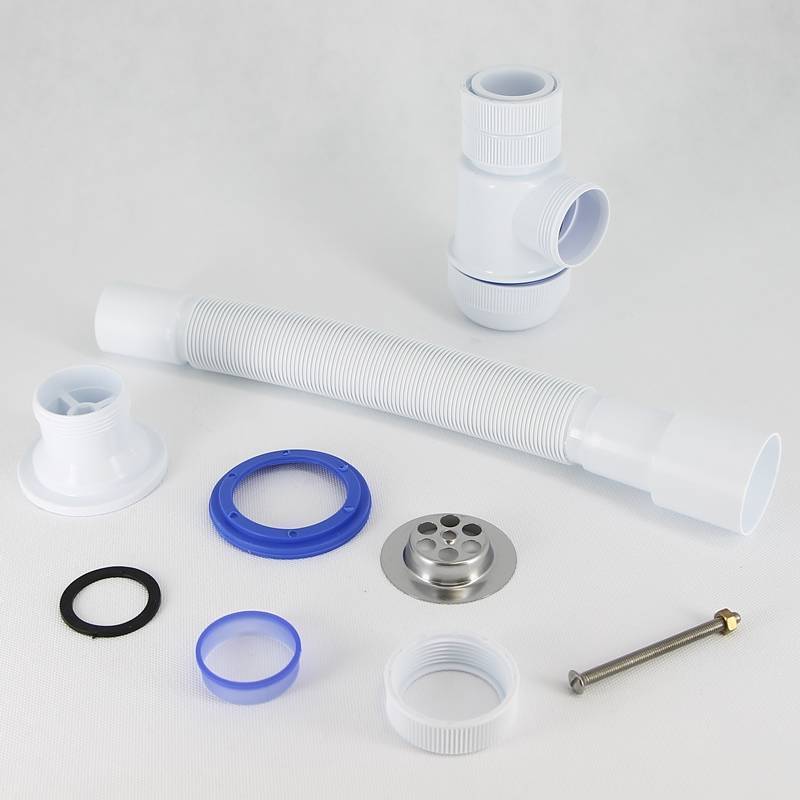 Сифон для раковины Wirquin Мини Элит 1 1/2 x 40 мм чашка 63 мм с гофротрубой 800 мм 30986780