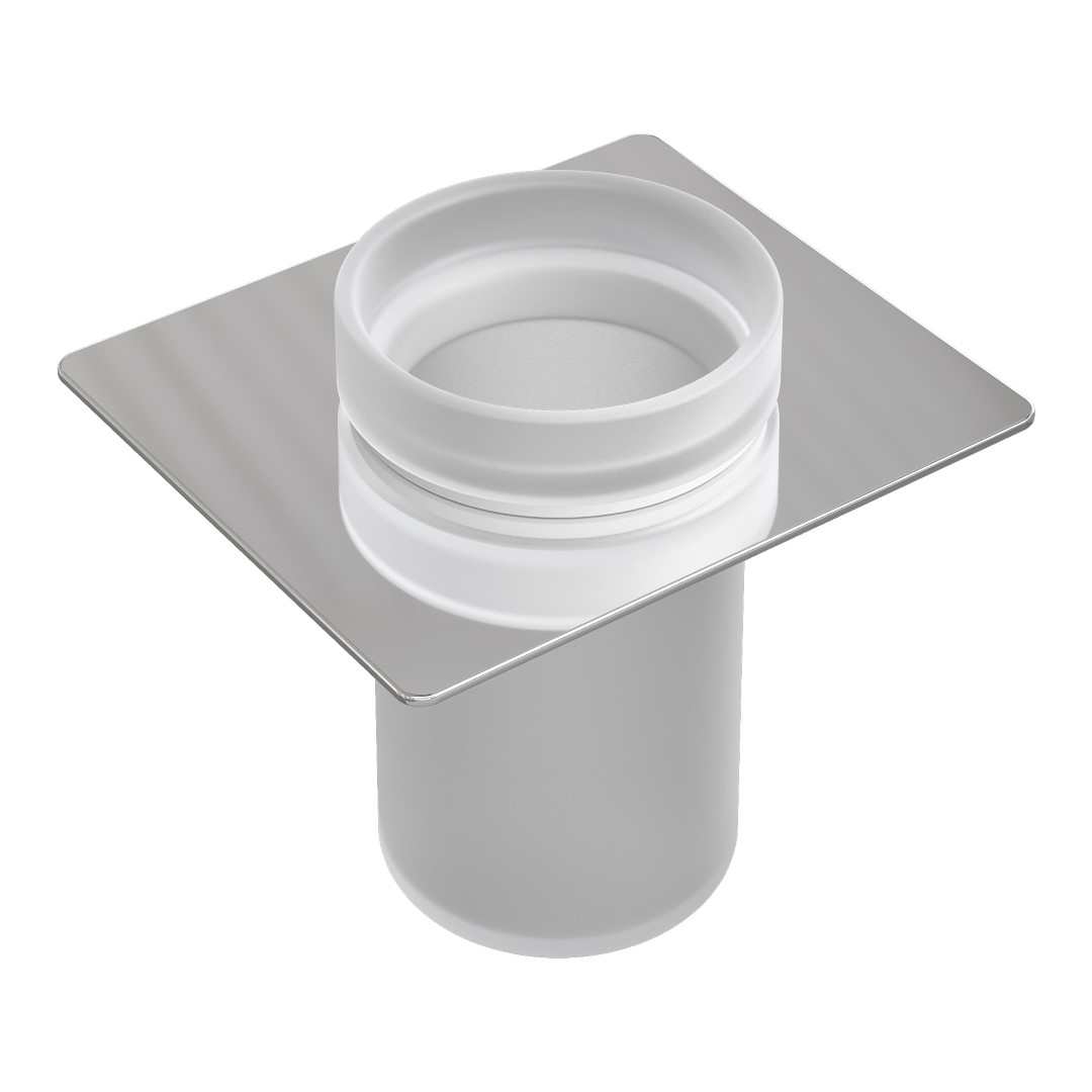 Стакан для зубных щеток подвесной Boheme Space стеклянный хром 10966-CR-TUM