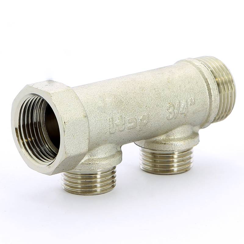 Коллектор никелированный Itap 3/4 НВ 2 выхода 1/2 Н 38 мм 455 3/4-2