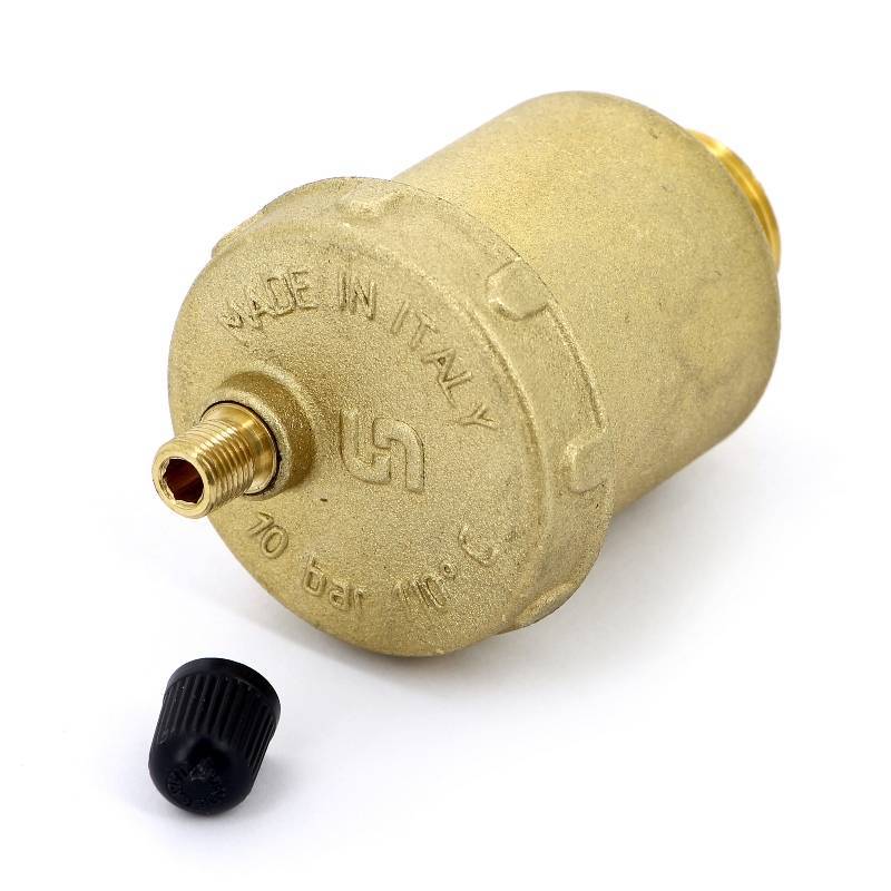 Воздухоотводчик автоматический Uni-Fitt 1/2 нижнее подключение верхний выпуск латунь 230G2000