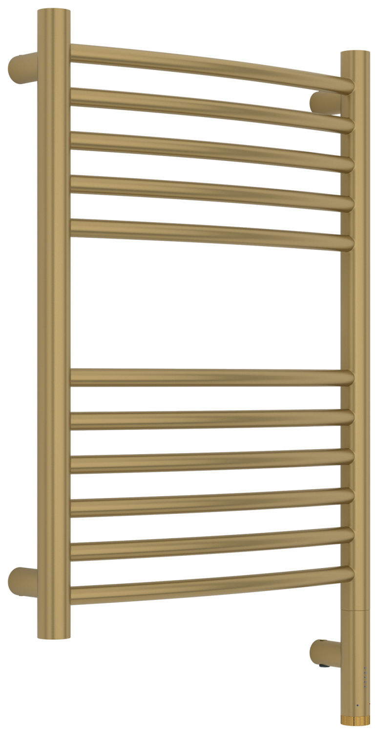 Полотенцесушитель электрический Сунержа Богема 3.1 выгнутая 400х600 мм правый золотой шёлк матовый 32-6003-6040