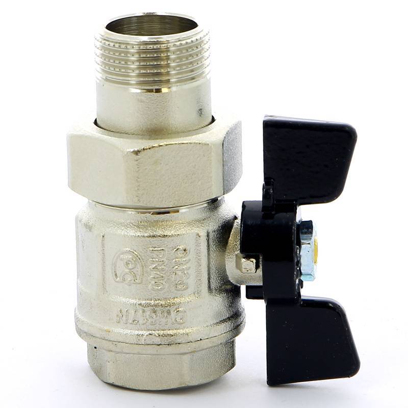 Кран шаровой Bugatti New Jersey 3/4 НВ с разъемным соединением бабочка 09220005