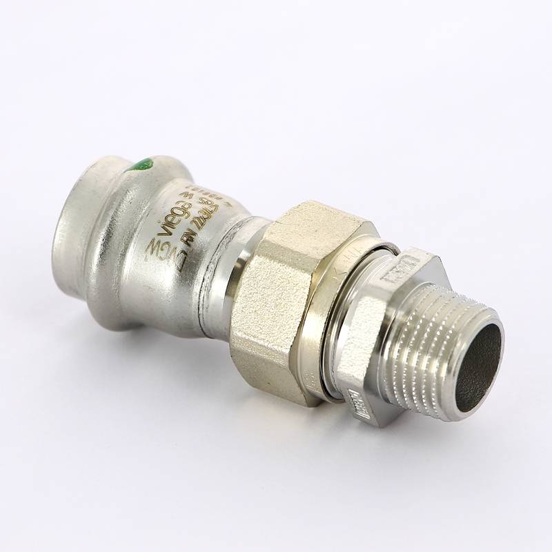 Муфта разъемная Viega Sanpress Inox 22x1/2 пресс-НР нержавеющая сталь 438296