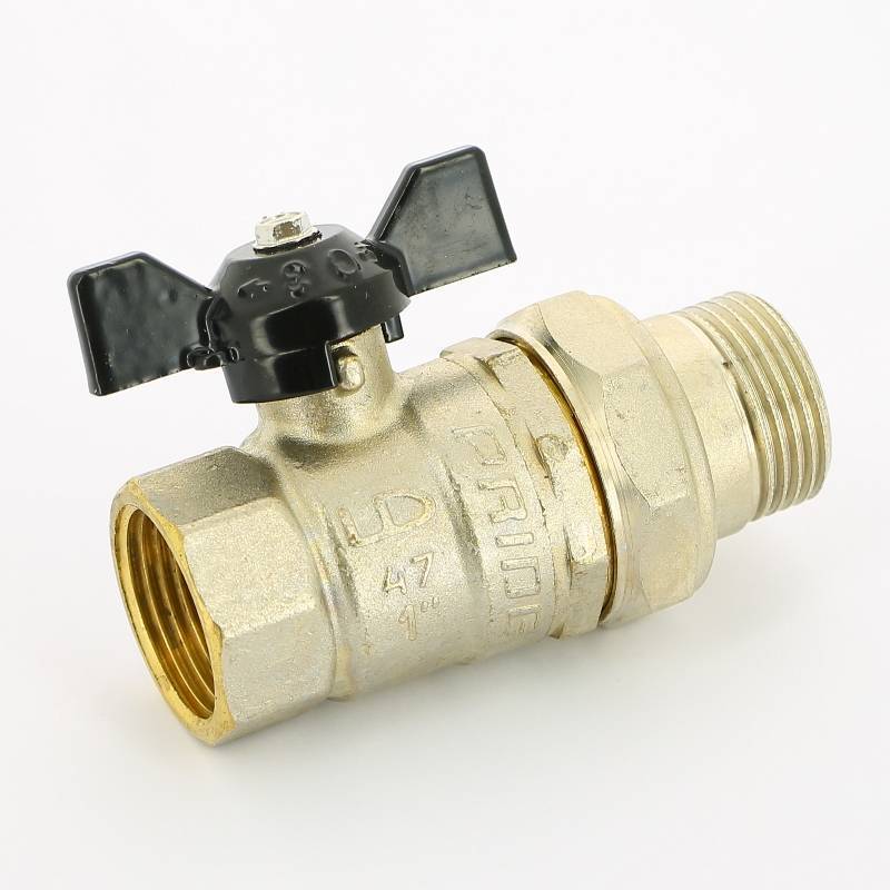 Кран шаровой LD Pride НВ 1 полнопроходной с разъемным соединением бабочка 47.306.25