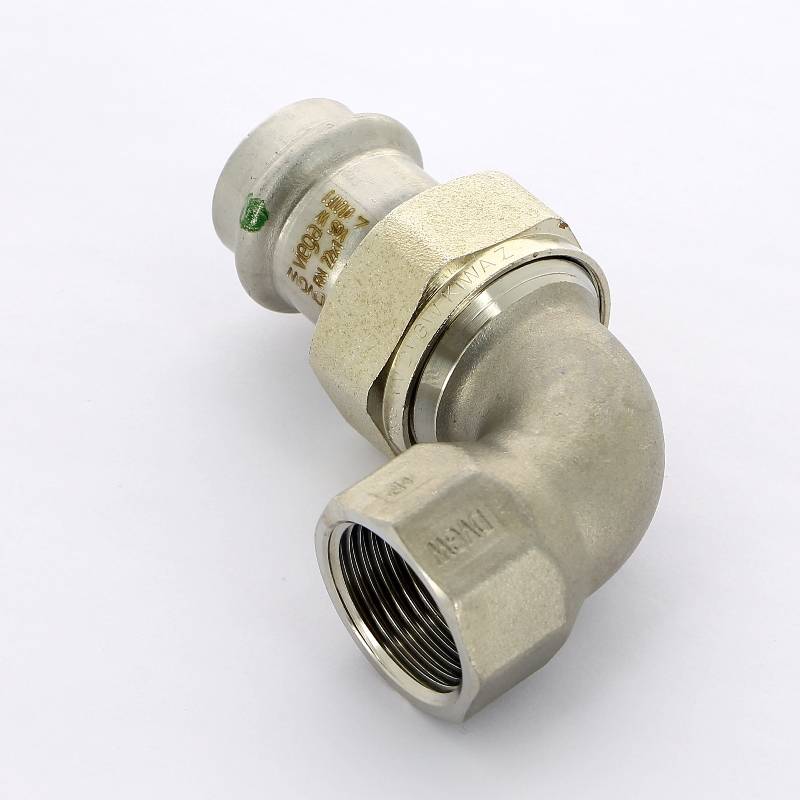 Угол разъемный пресс-В Viega Sanpress Inox 22х3/4 нержавеющая сталь 437329