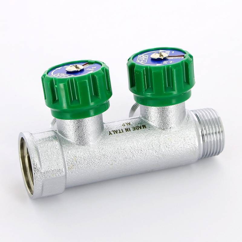 Коллектор проходной FAR 3/4 НВ 2 выхода 1/2 НР Eurokonus межосевое расстояние 45 мм FK 3821 3412