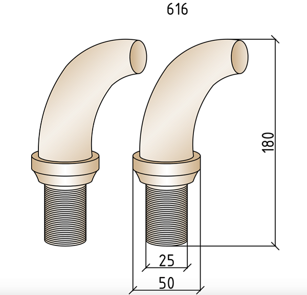 Уголки на борт ванны Boheme Imperiale золото 617
