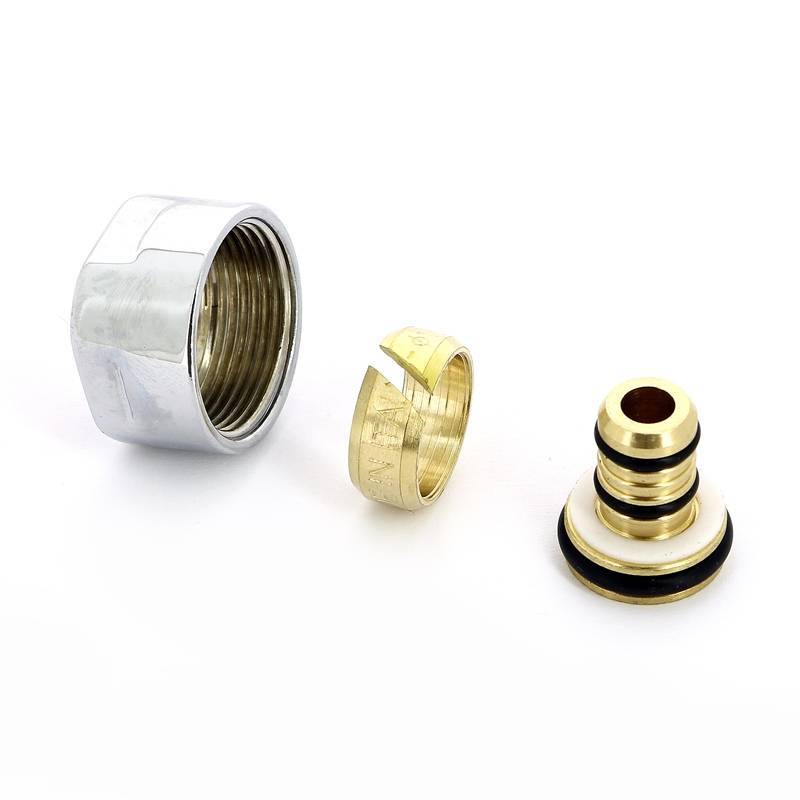 Соединитель для металлопластиковой трубы Carlo Poletti 16.2х2.6 мм хром A58513B