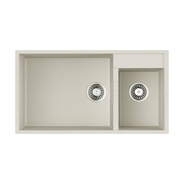 Кухонная мойка Omoikiri Tedori 85-2-U-PL Tetogranit 85x46.5 см платина 4993947