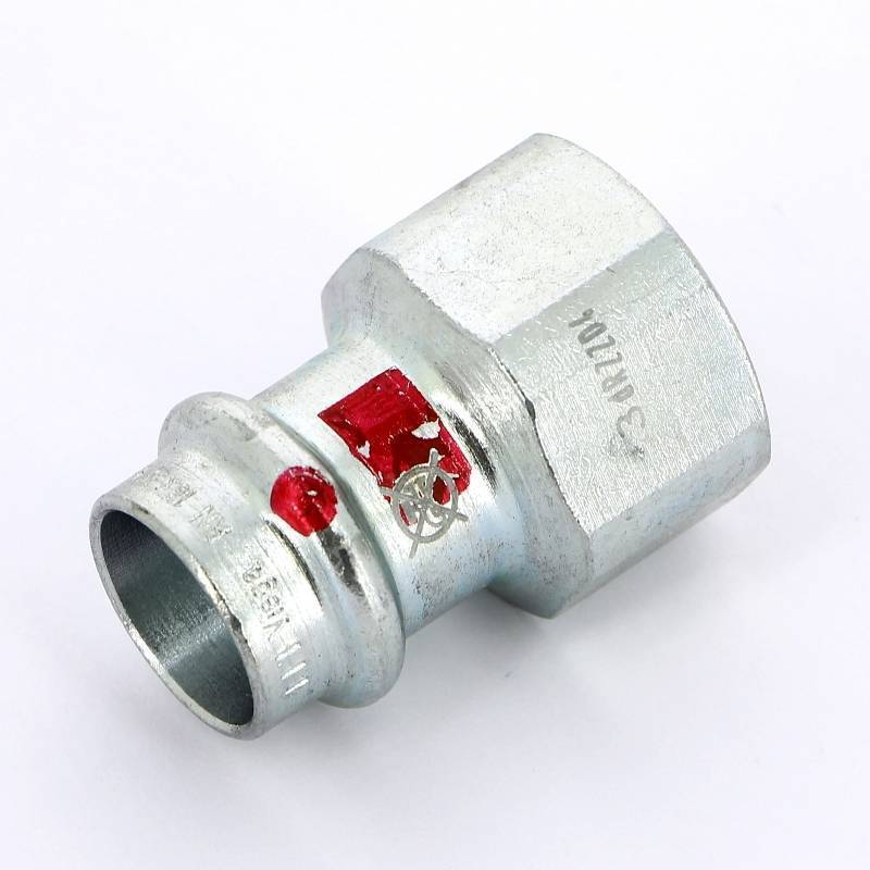 Муфта переходная пресс-В Viega Prestabo 18х3/4 оцинкованная сталь 559106