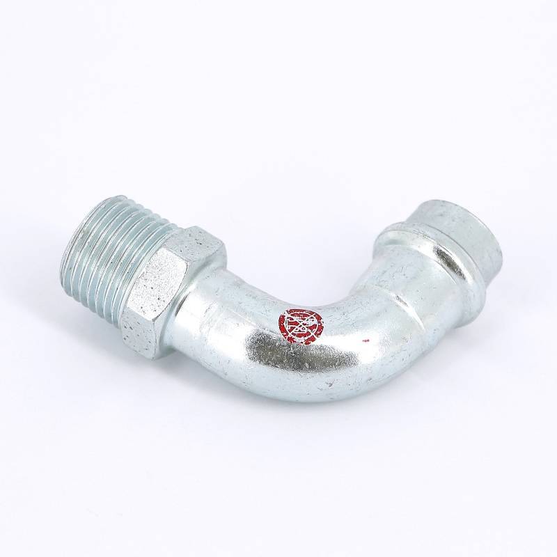 Угольник пресс с наружной резьбой IBP Bänninger B Press Carbon 15 x 1/2 оцинкованная сталь PC4001G0150400