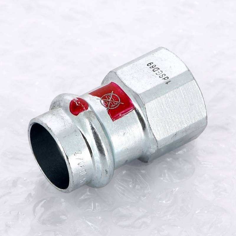 Муфта переходная пресс-В Viega Prestabo 18х1/2 оцинкованная сталь 559090