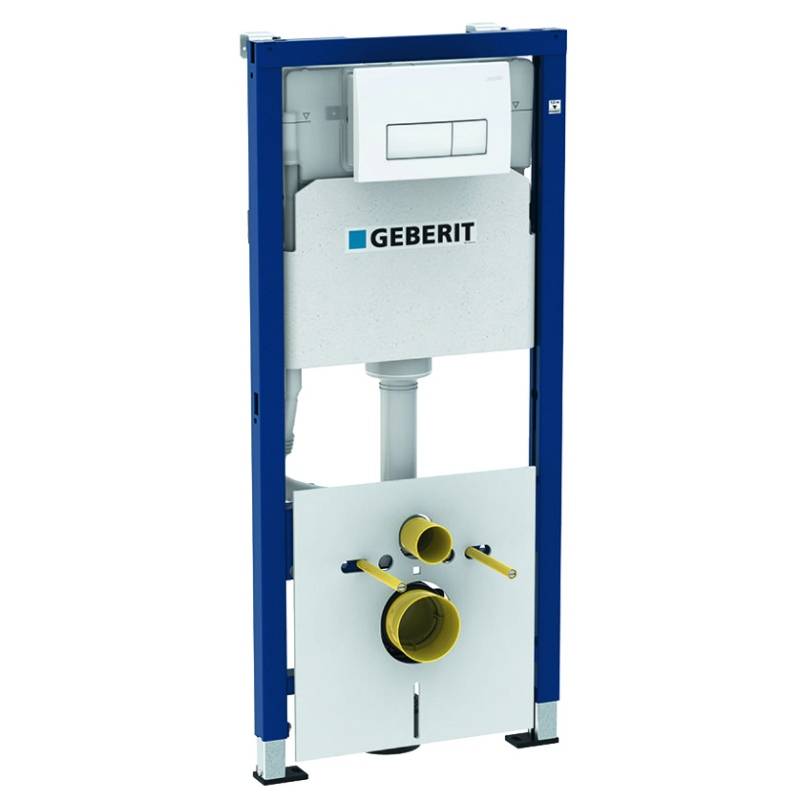 Система инсталляции для унитаза Geberit Duofix 112 см с бачком Delta 12 см и клавишей Delta21 белая 458.122.11.1