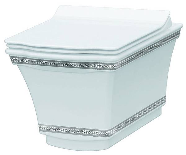 Унитаз подвесной Boheme Hermitage 37х52х37.5 см белый хром 951-CR