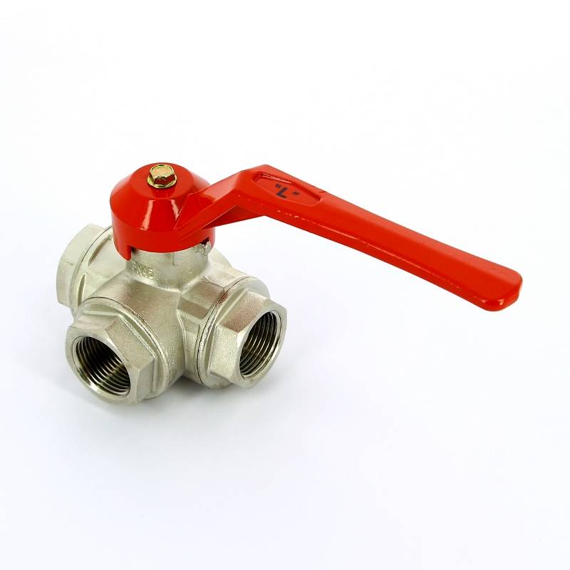 Кран шаровой Itap трехходовой L-порт ВВ рычаг 1 1280100