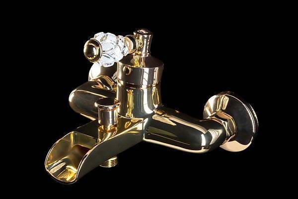 Смеситель для ванны Boheme Vogue Crystal золото глянцевое 213-CRST