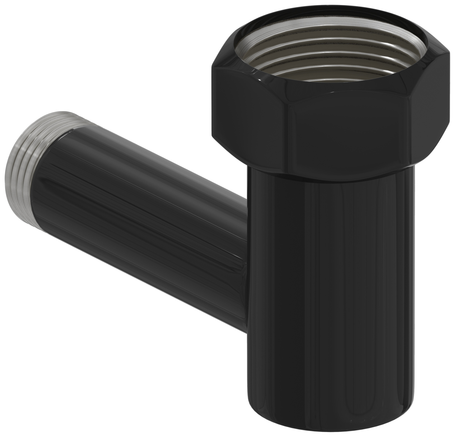 Уголок переходной Стилье G 1 НГ - G 1/2 HP черный глянцевый 172000-1012