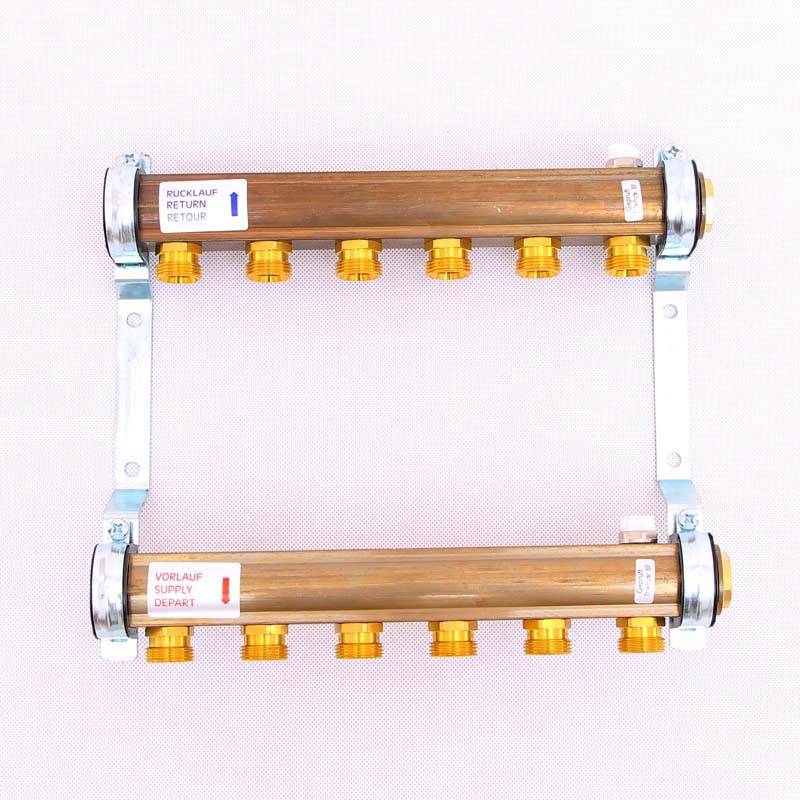 Коллекторная группа нерегулируемая Watts HKV/A 1x3/4 EK 6 выходов 10004546