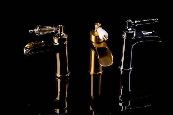 Смеситель для ванны Boheme Vogue Crystal золото глянцевое 213-CRST