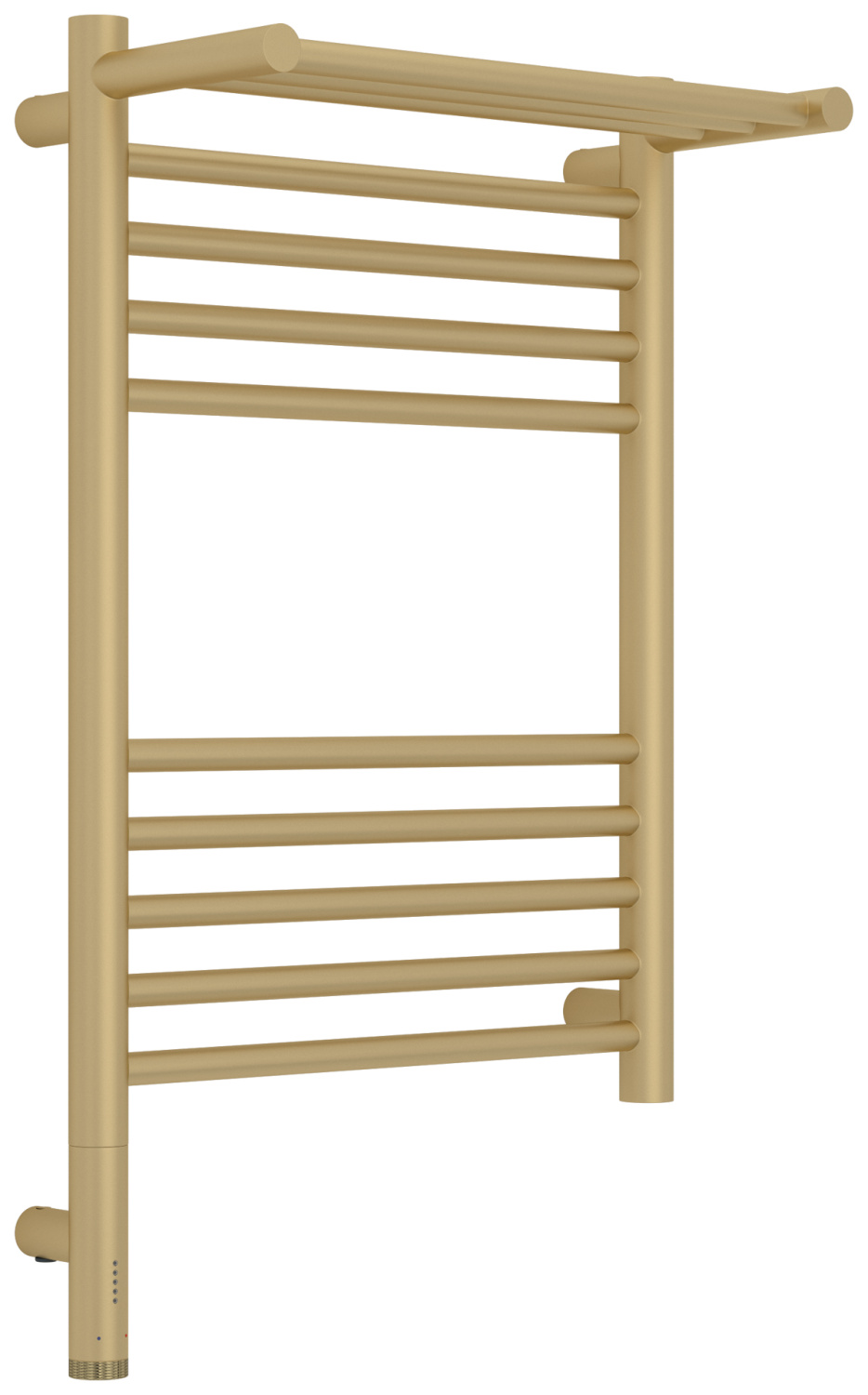 Полотенцесушитель электрический Сунержа Богема 3.1 с 1 полкой 400x600 мм левый шампань матовый 022-6006-6040