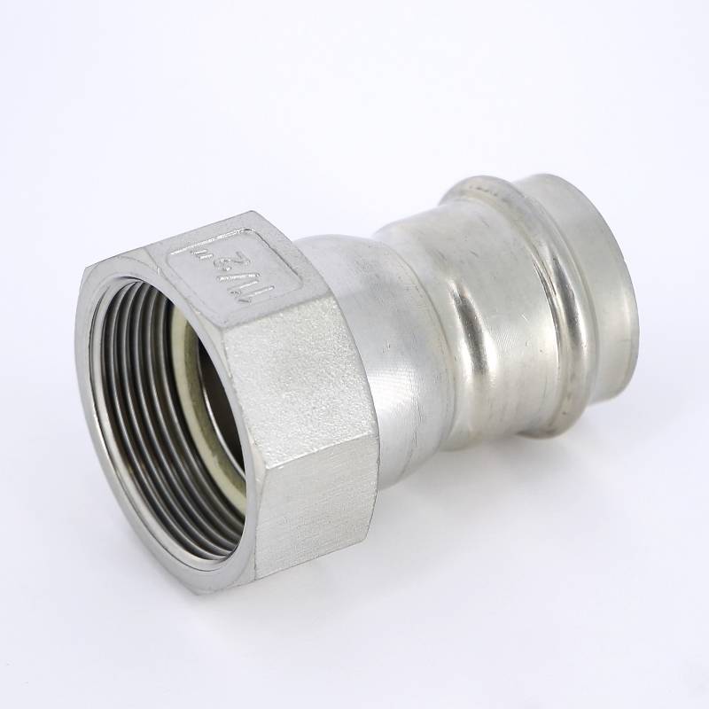 Муфта В-пресс IBP >B< Press Inox с накидной гайкой 35 мм x 1 1/2 нержавеющая сталь PS4355 0351200