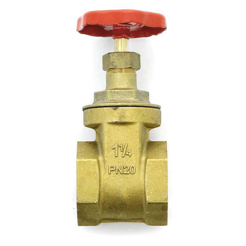 Задвижка клиновидная латунная Uni-Fitt 1 1/4 ВВ PN20 142G5000