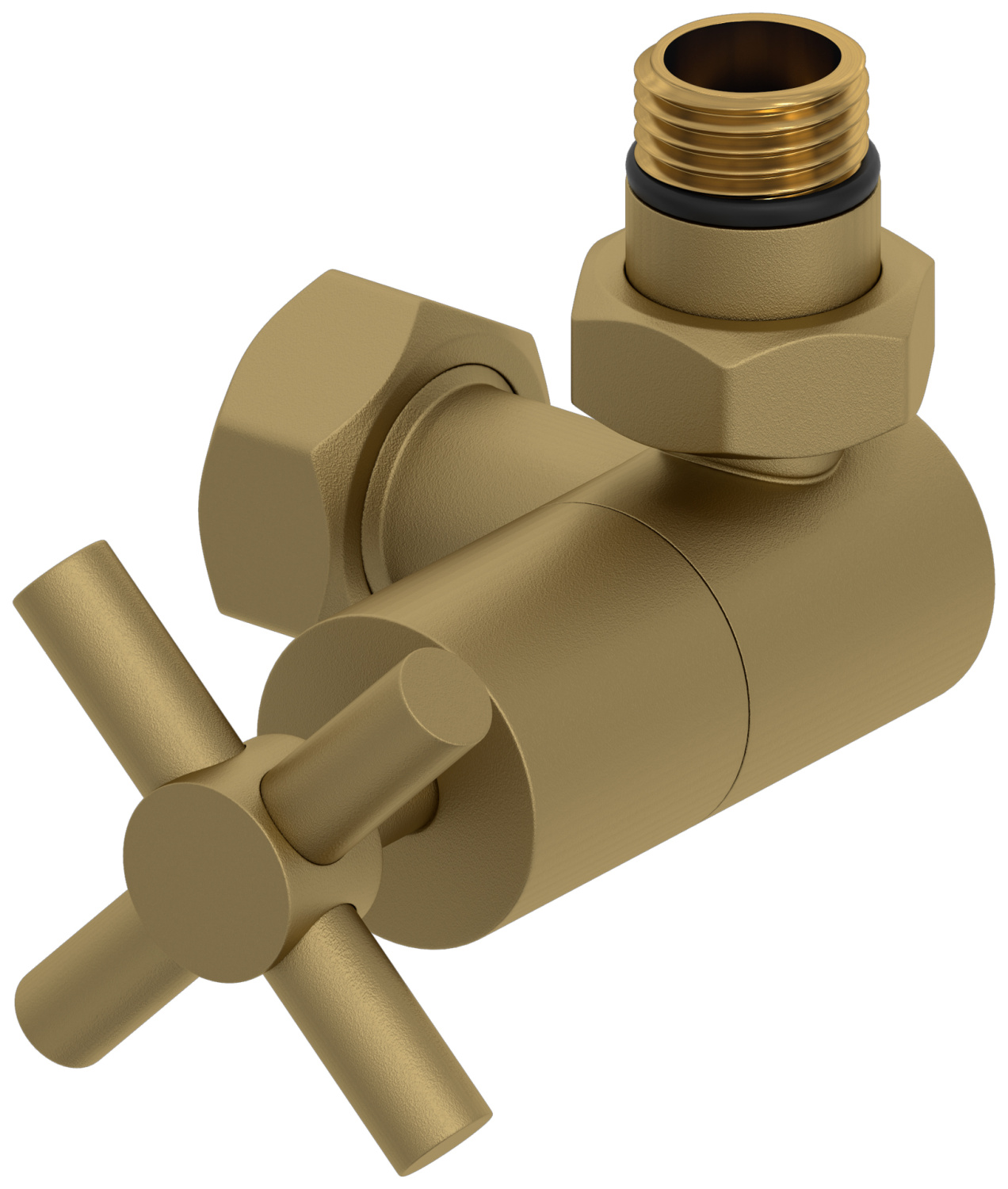 Вентиль регулировки температуры Сунержа 3D правый крест G 1/2 x G 3/4 золото матовое 032-1411-1234