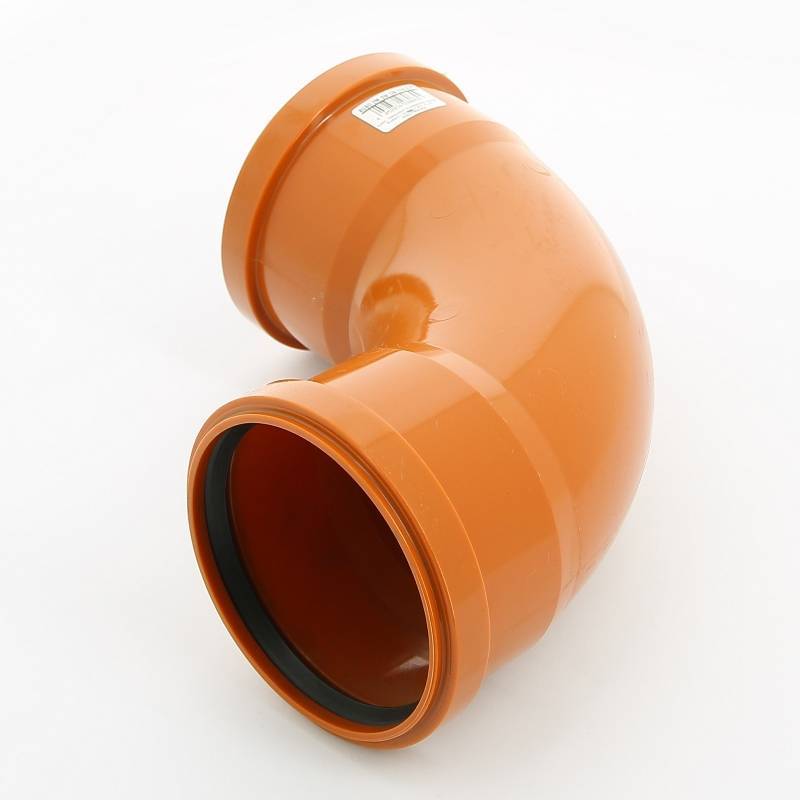 Отвод канализационный Ostendorf KG радиальный двухраструбный 110x87° 228085