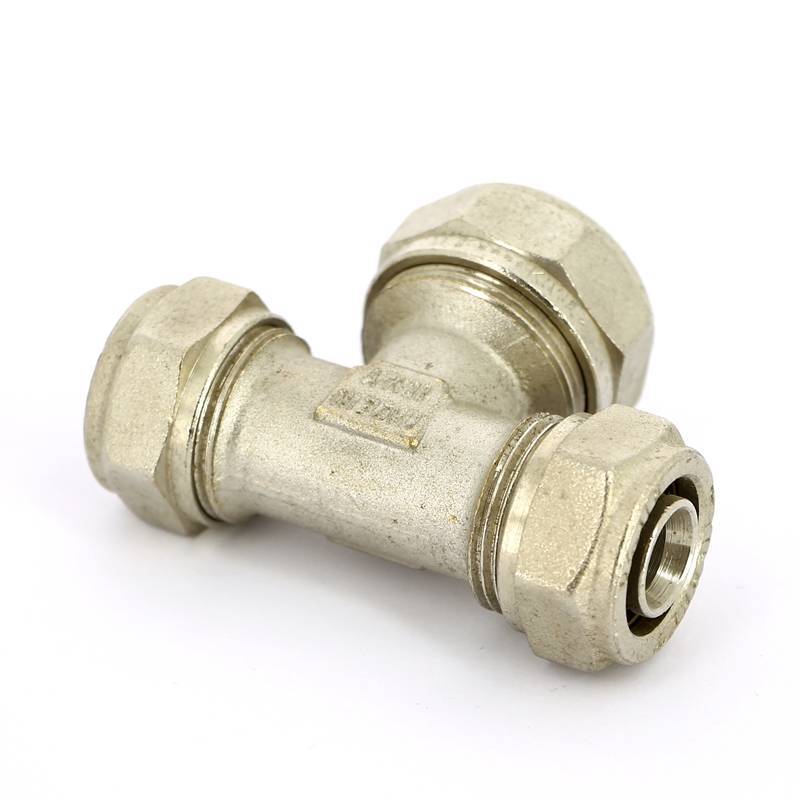 Тройник обжимной никелированный Tiemme 20х26х20 1600089