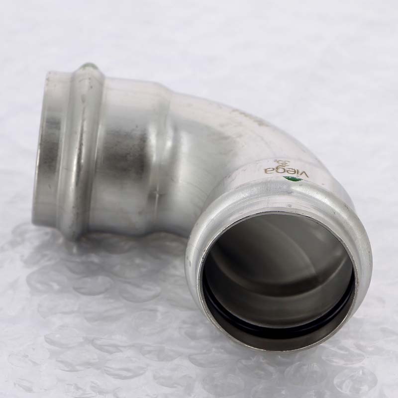 Отвод пресс 90° Viega Sanpress Inox нержавеющая сталь 35 мм 435677