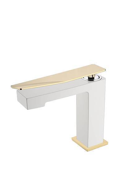 Смеситель для раковины Boheme Q белый/золото 141-WG.2