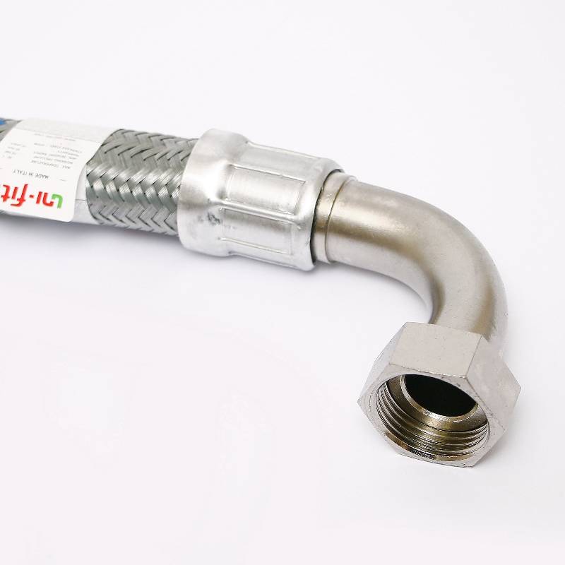 Гибкая подводка антивибрационная Uni-Fitt НВ 1 угловая 80 см DN 25 оцинкованная сталь 505S4408