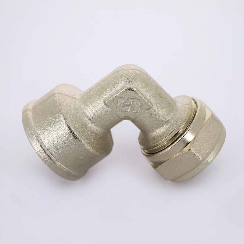 Угольник обжимной Uni-Fitt никелированный 20х3/4 ВР 664N7300