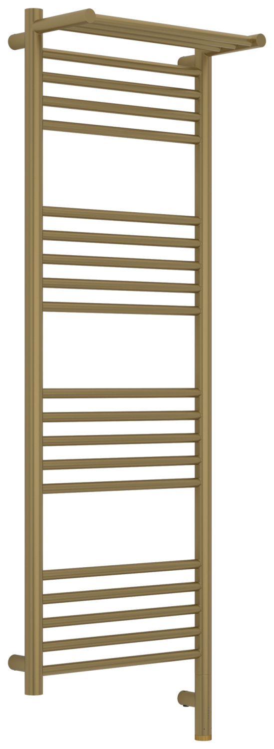 Полотенцесушитель электрический Сунержа Богема 3.1 с 1 полкой 400x1200 мм правый золотой шелк матовый 32-6007-1240