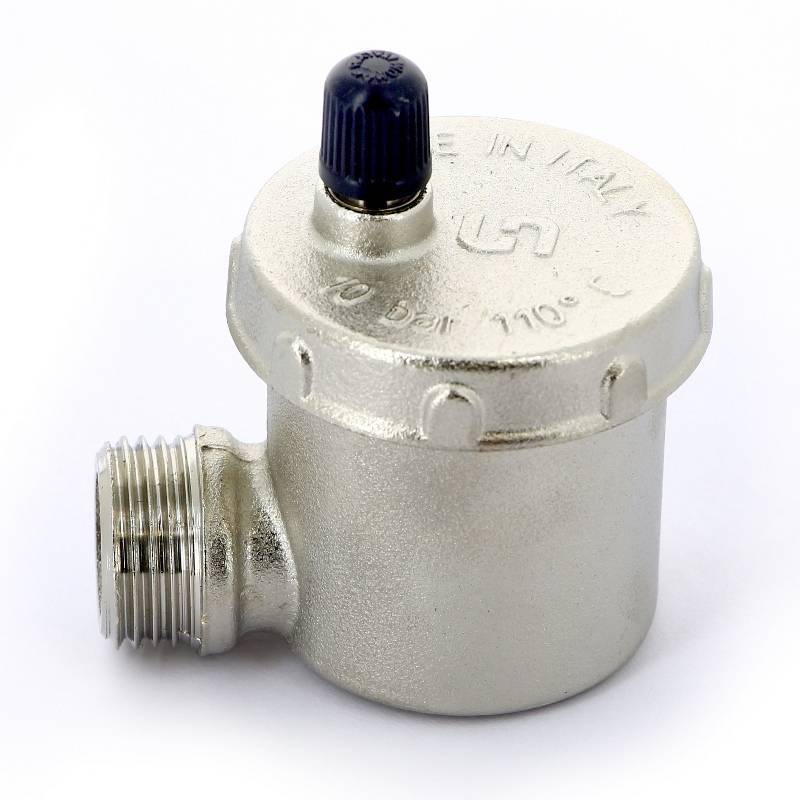 Воздухоотводчик автоматический Uni-Fitt 1/2 боковое подключение верхний выпуск никелированный 232N2000