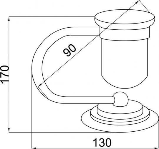 Стакан для зубных щеток Boheme Murano настольный хром 10911-CR