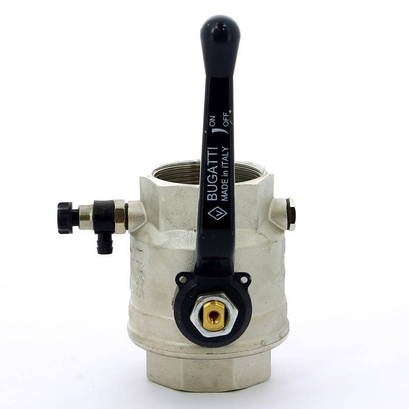 Кран шаровой Bugatti OREGON ВВ с заглушкой и дренажным вентилем рычаг 2 03300044