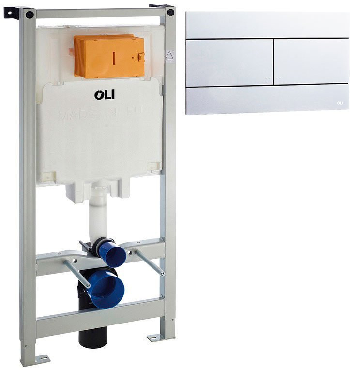 Модуль OLI 80 300572mSl00 для подвесного унитаза, клавиша SLIM, хром