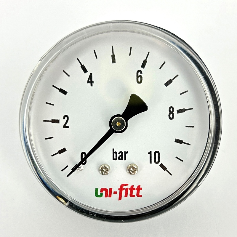 Манометр аксиальный 10 бар, диаметр 63 мм, 1/4Н