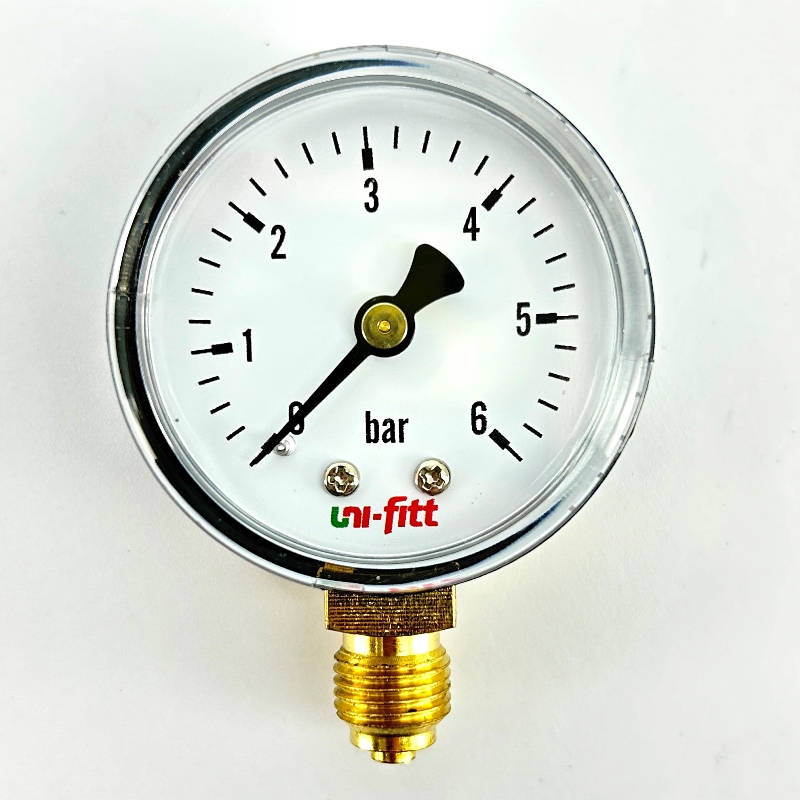 Манометр радиальный 6 бар, диаметр 50 мм, 1/4Н