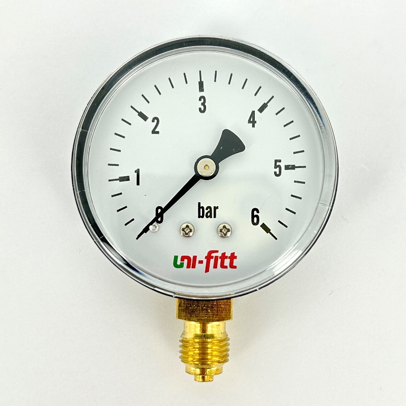 Манометр радиальный 6 бар, диаметр 63 мм, 1/4Н